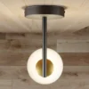 Aplique de pared Gama en negro con bola de cristal