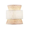 Aplique de pared Gazebo, color natural/beige, ratán, 27 cm de altura, E27