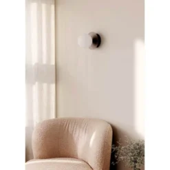 Aplique de pared Globen Lighting ART DECO, bronce/blanco Ø 16 cm IP44
