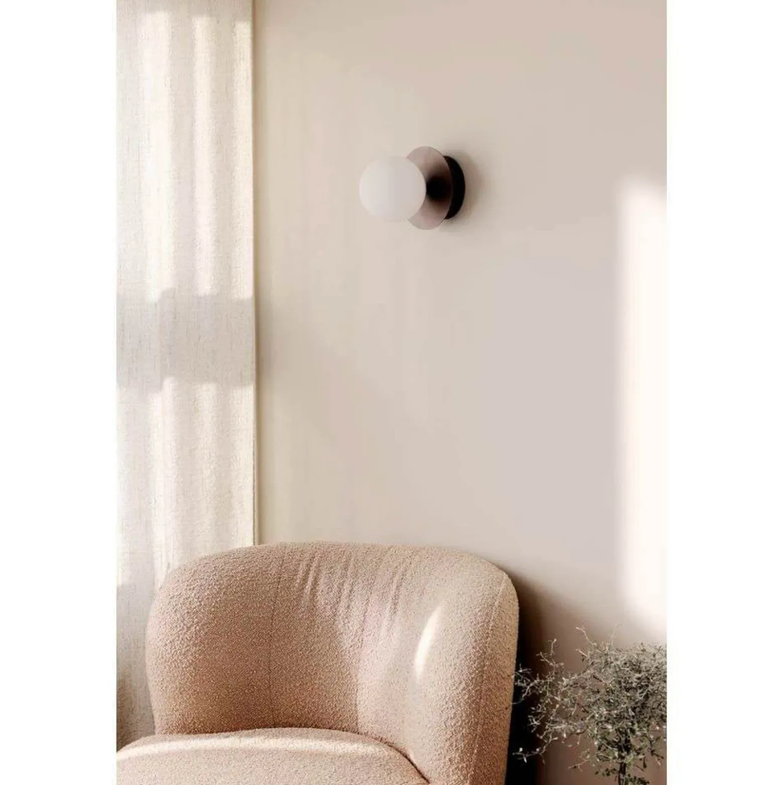 Aplique de pared Globen Lighting ART DECO, bronce/blanco Ø 16 cm IP44