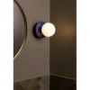 Aplique de pared Globen Lighting ART DECO, azul/blanca, Ø 16 cm, IP44