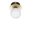 Aplique de pared Globen Lighting ART DECO, latón/blanco Ø 16 cm IP44