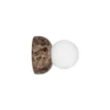 Aplique de pared Globen Lighting Torrano, marrón veteado, 13 cm, IP44