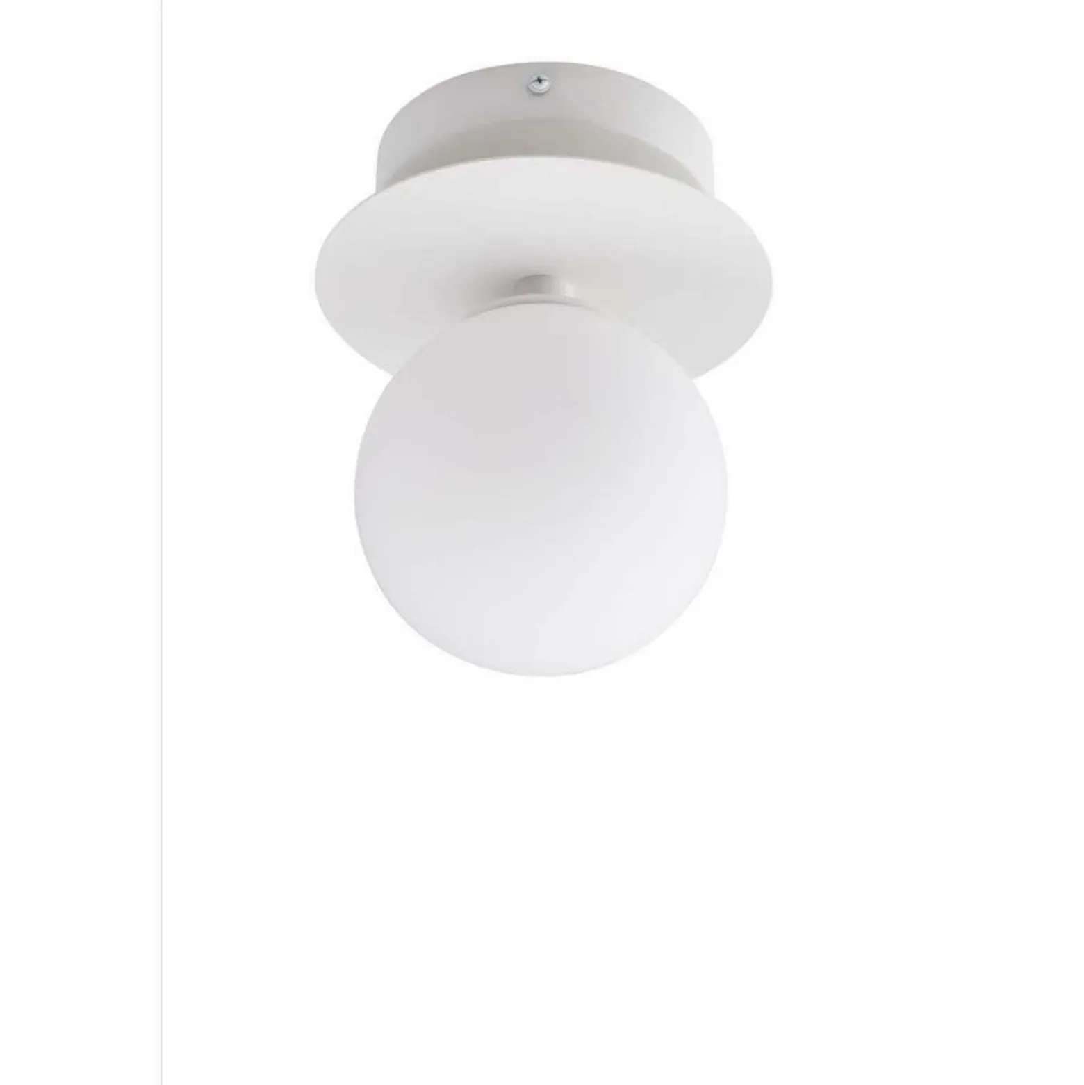 Aplique de pared Globen Lighting ART DECO, blanco/blanco, Ø 16 cm, IP44