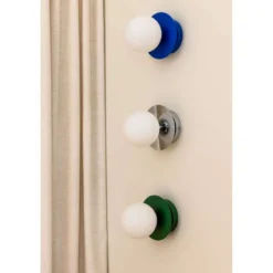 Aplique de pared Globen Lighting ART DECO, azul/blanca, Ø 16 cm, IP44