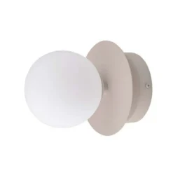 Aplique de pared Globen Lighting ART DECO, beige/blanco Ø 16 cm IP44