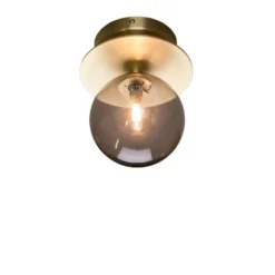 Aplique de pared Globen Lighting ART DECO, latón/gris Ø 16 cm IP44