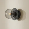 Aplique de pared Globen Lighting ART DECO, negro/gris Ø 16 cm IP44