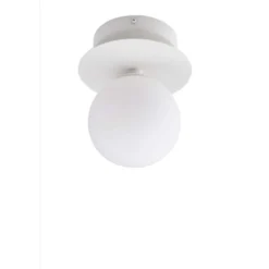 Aplique de pared Globen Lighting ART DECO, blanco/blanco, Ø 16 cm, IP44