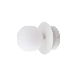 Aplique de pared Globen Lighting ART DECO, blanco/blanco, Ø 16 cm, IP44