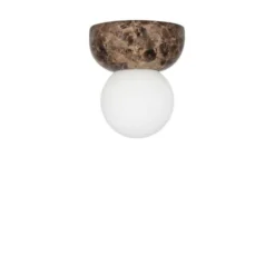 Aplique de pared Globen Lighting Torrano, marrón veteado, 13 cm, IP44