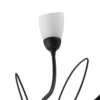 Aplique de pared Gloriosa, negro, cristal, 3 luces