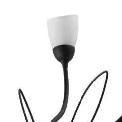 Aplique de pared Gloriosa, negro, cristal, 3 luces