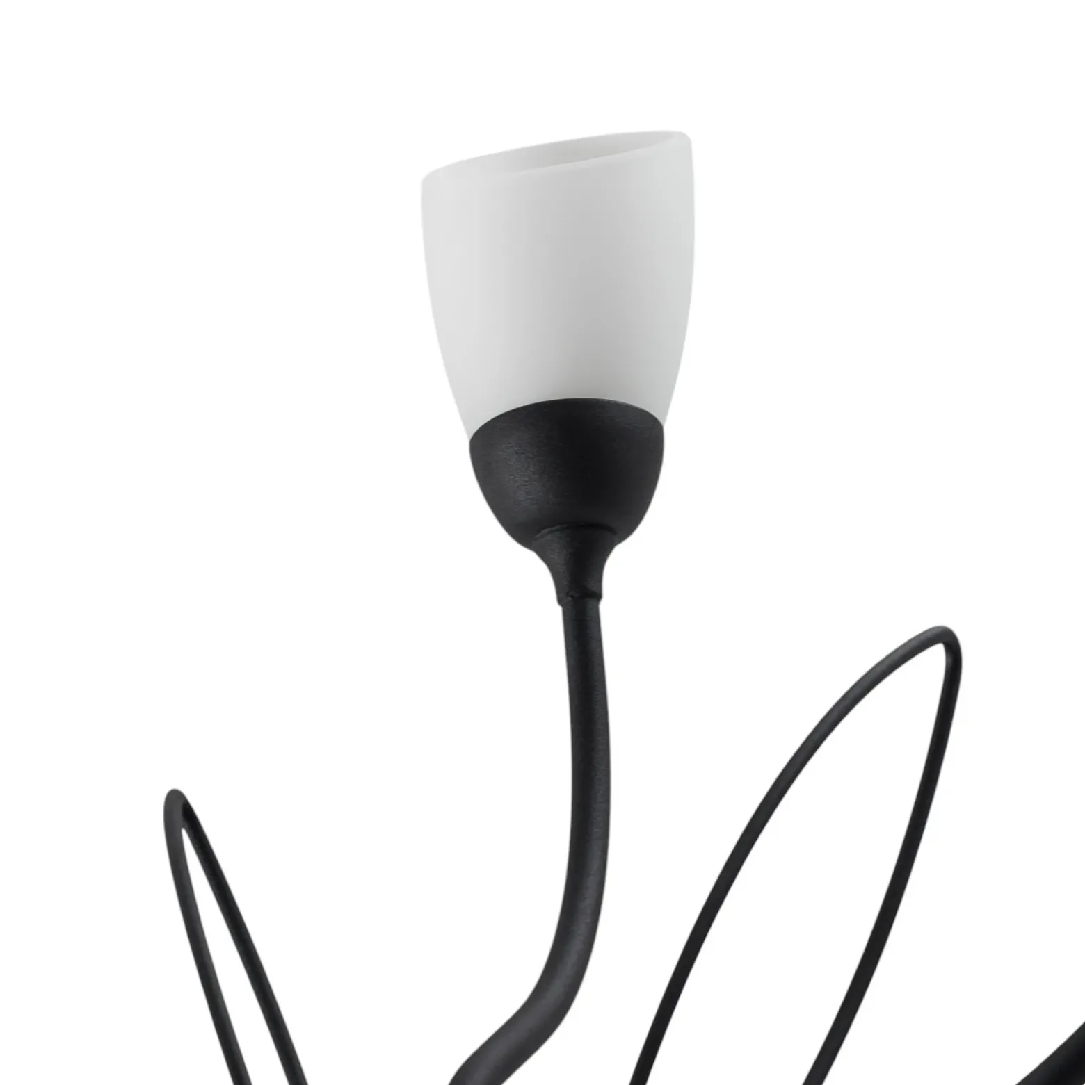 Aplique de pared Gloriosa, negro, cristal, 3 luces