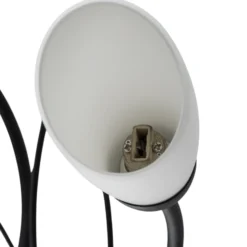 Aplique de pared Gloriosa, negro, cristal, 3 luces