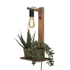 Aplique de pared GOOD & MOJO Flores con repisa, color natural