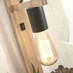 Aplique de pared GOOD & MOJO Flores con repisa, color natural