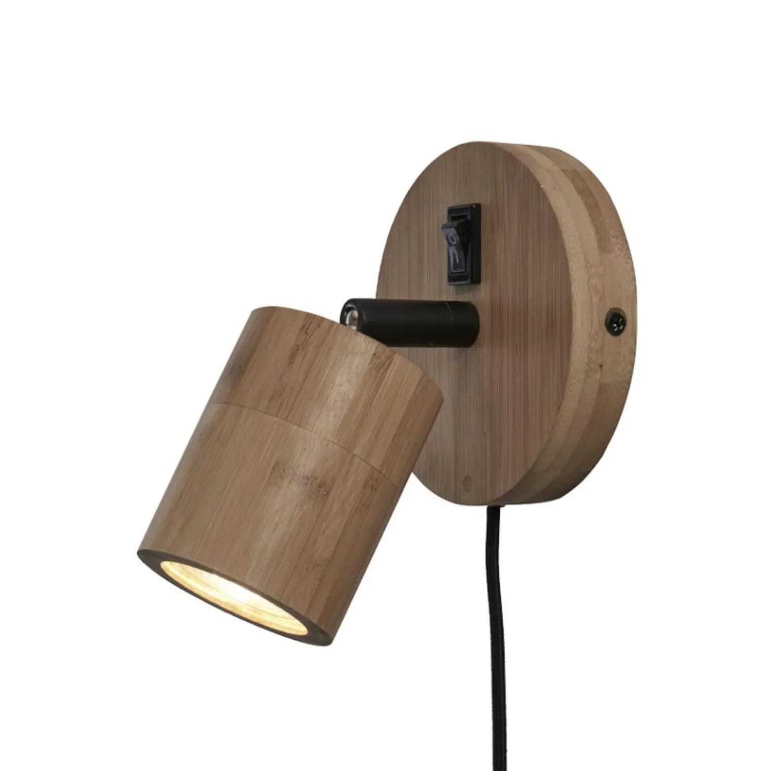 Aplique de pared GOOD & MOJO Java, con enchufe, 1 luz, color natural