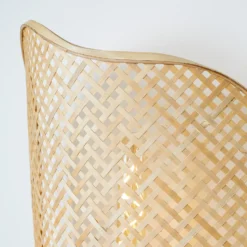 Aplique de pared GOOD & MOJO Kinabalu, color natural, 50 cm, con enchufe de