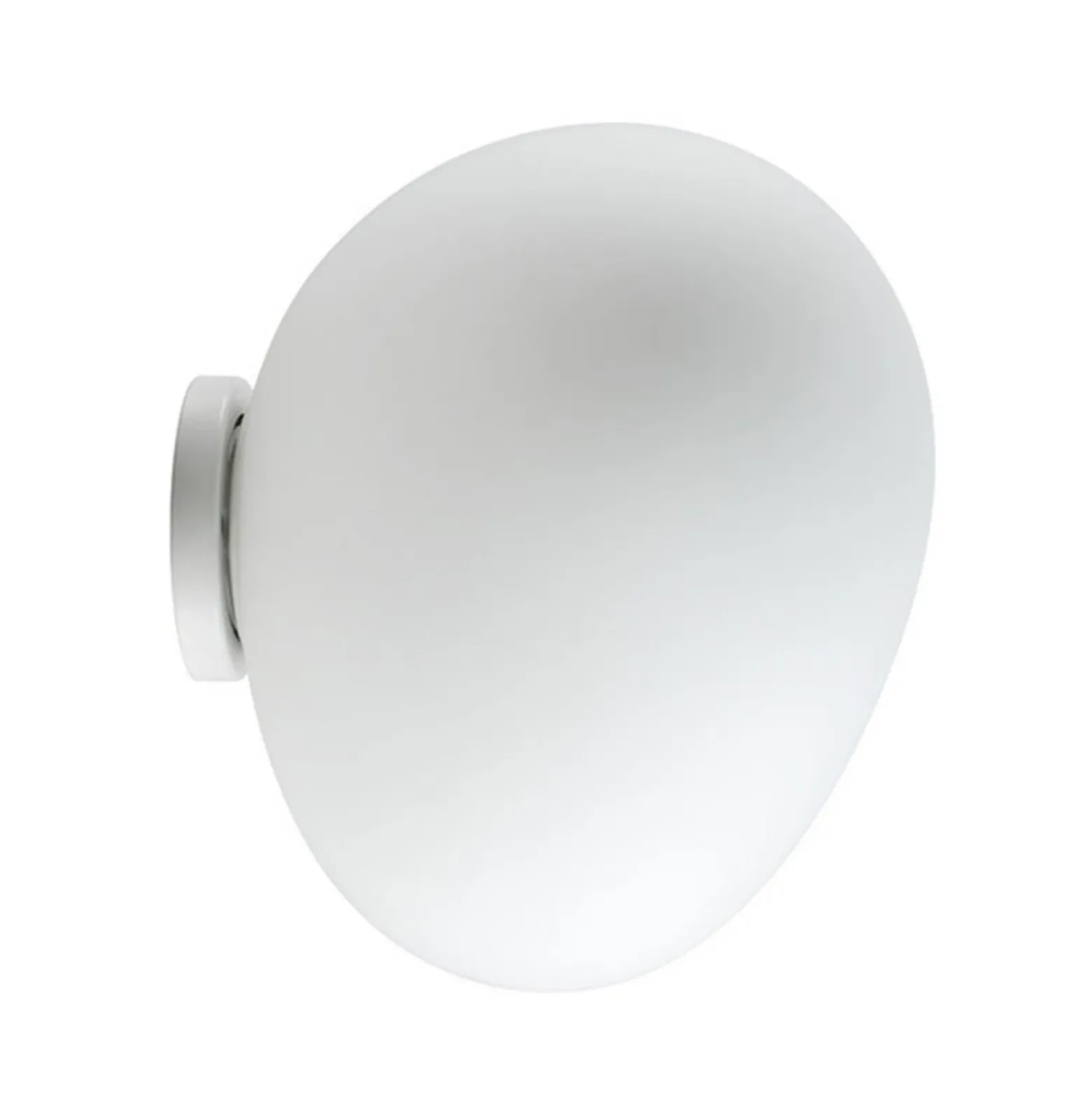 Aplique de pared Gregg MIDI de Foscarini, de cristal, blanco