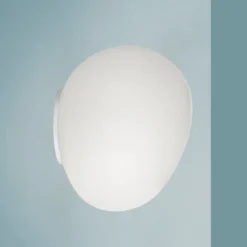 Aplique de pared Gregg MIDI de Foscarini, de cristal, blanco