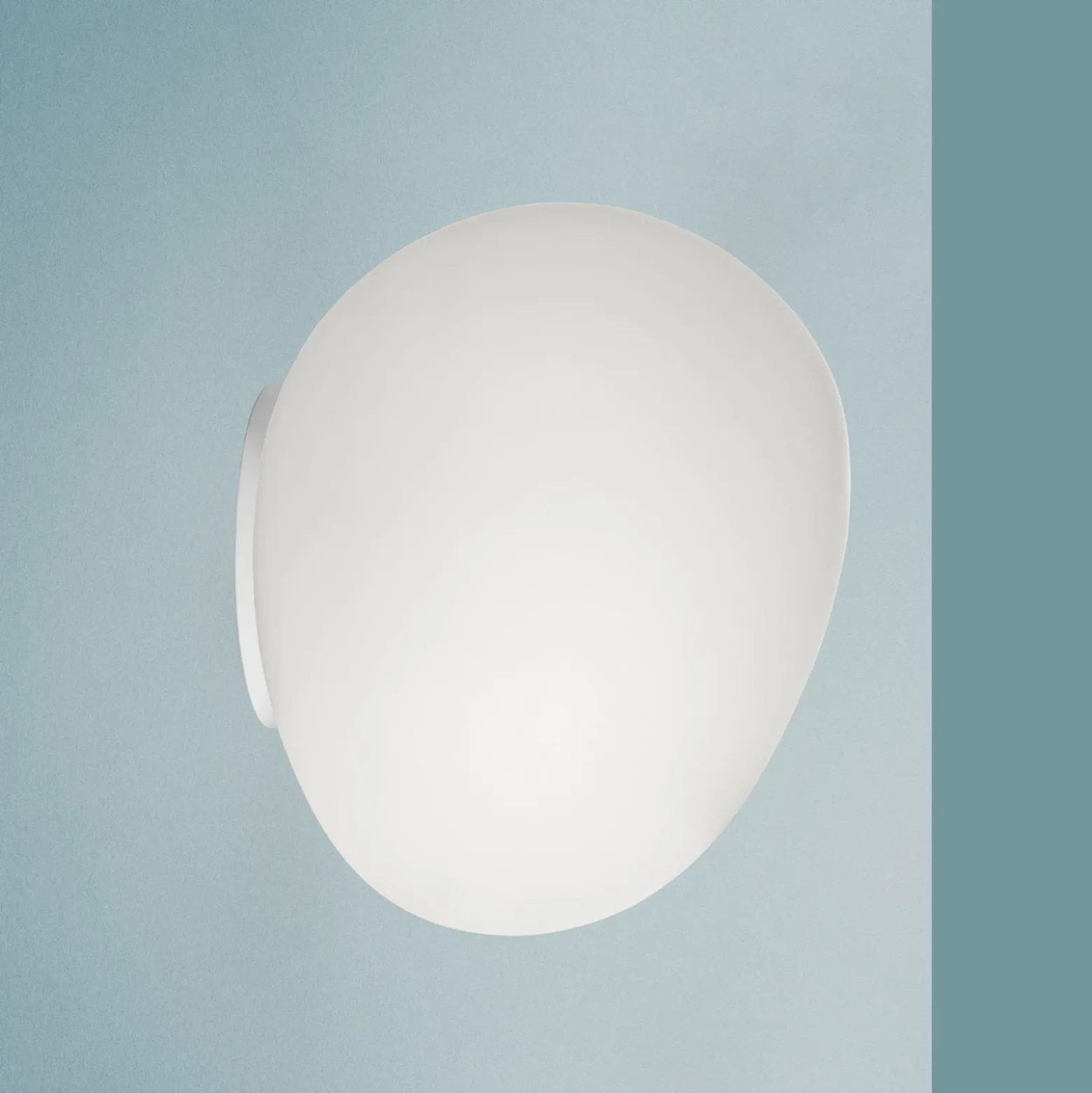 Aplique de pared Gregg MIDI de Foscarini, de cristal, blanco