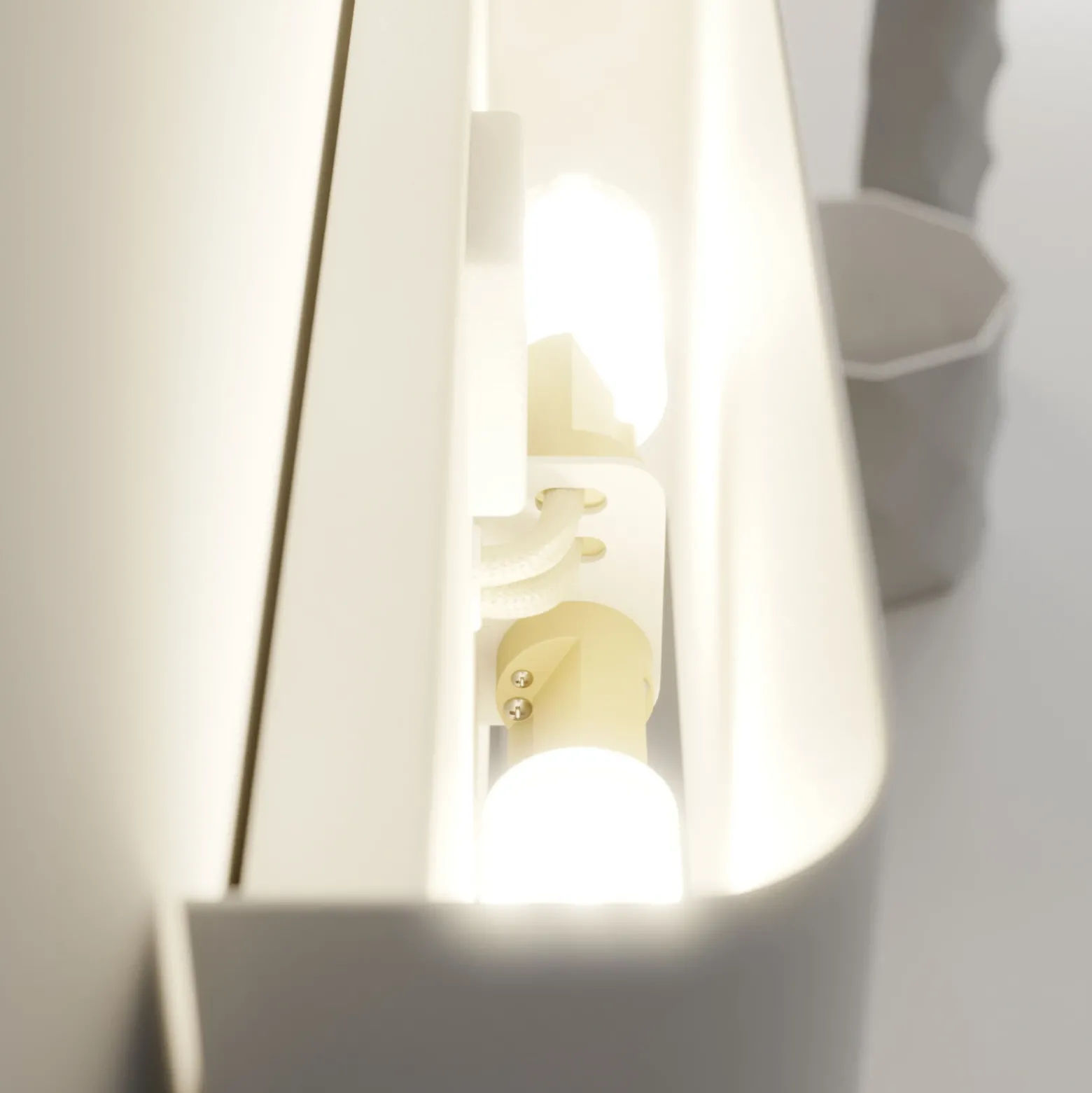Aplique de pared Haga, blanco, metal, G9, arriba/abajo, 25,5 cm de ancho