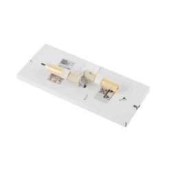 Aplique de pared Haga, dorado, metal, 25 cm de ancho, G9