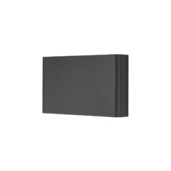 Aplique de pared Haga, gris oscuro, metal, 25 cm de ancho, G9