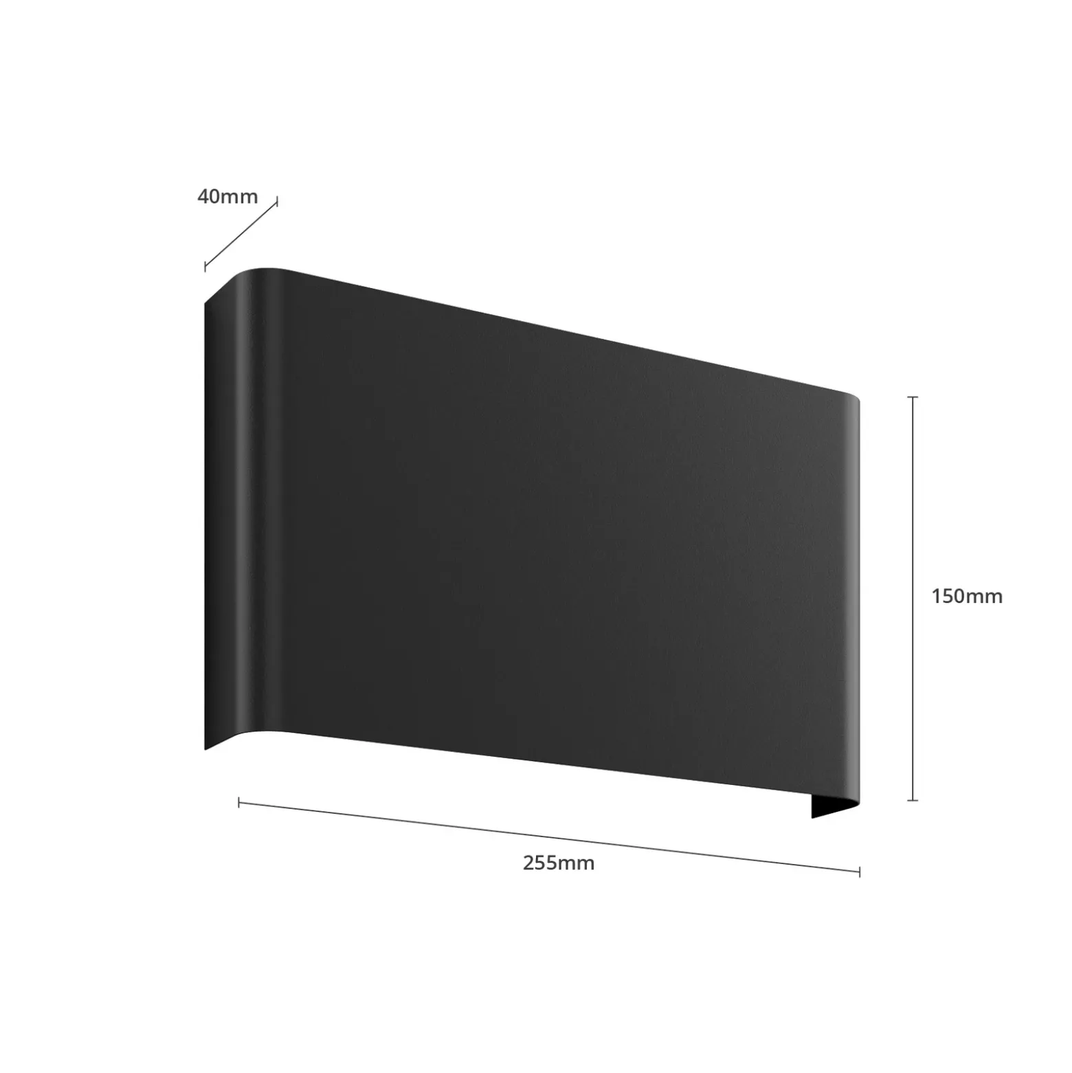 Aplique de pared Haga, juego de 3, grafito, G9, arriba/abajo, 15 cm de altura