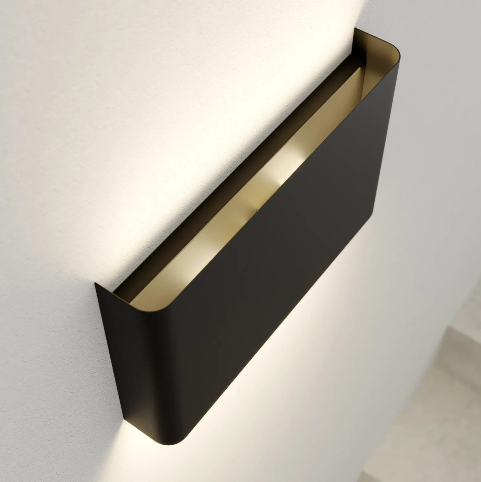 Aplique de pared Haga, juego de 3, grafito, G9, arriba/abajo, 15 cm de altura