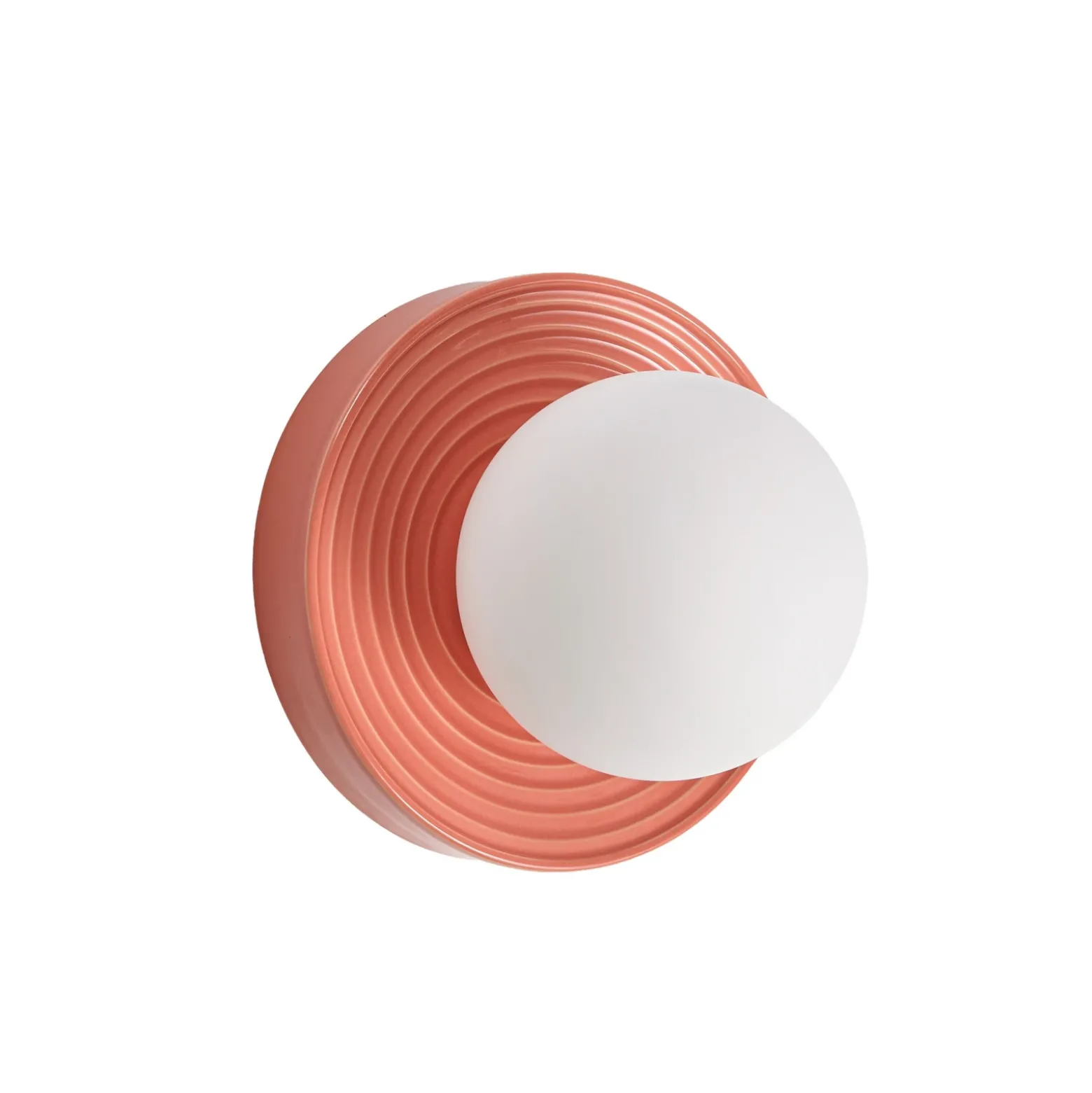 Aplique de pared Harriet de Lindby, naranja/blanco, cerámica, Ø 22 cm, G9