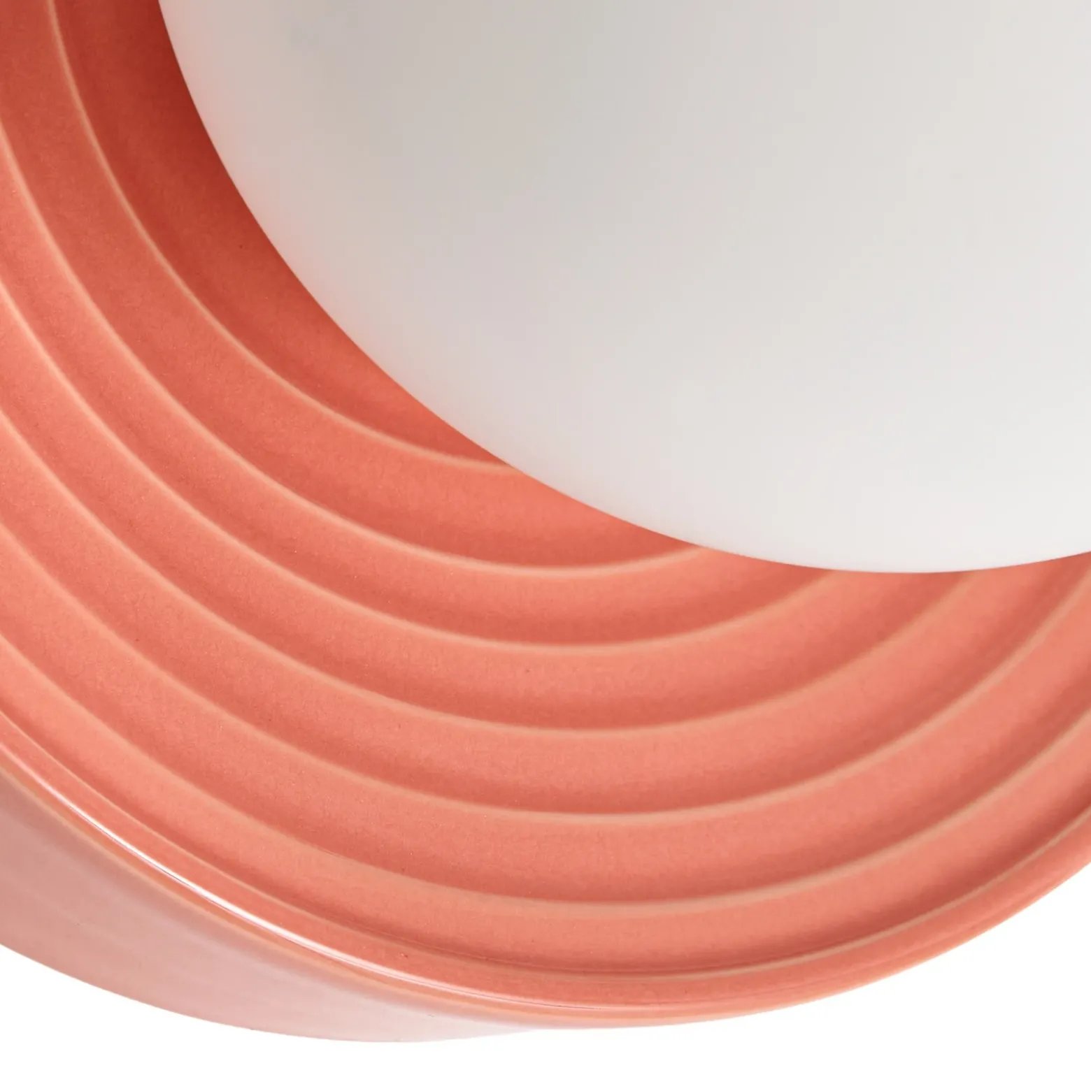Aplique de pared Harriet de Lindby, naranja/blanco, cerámica, Ø 22 cm, G9