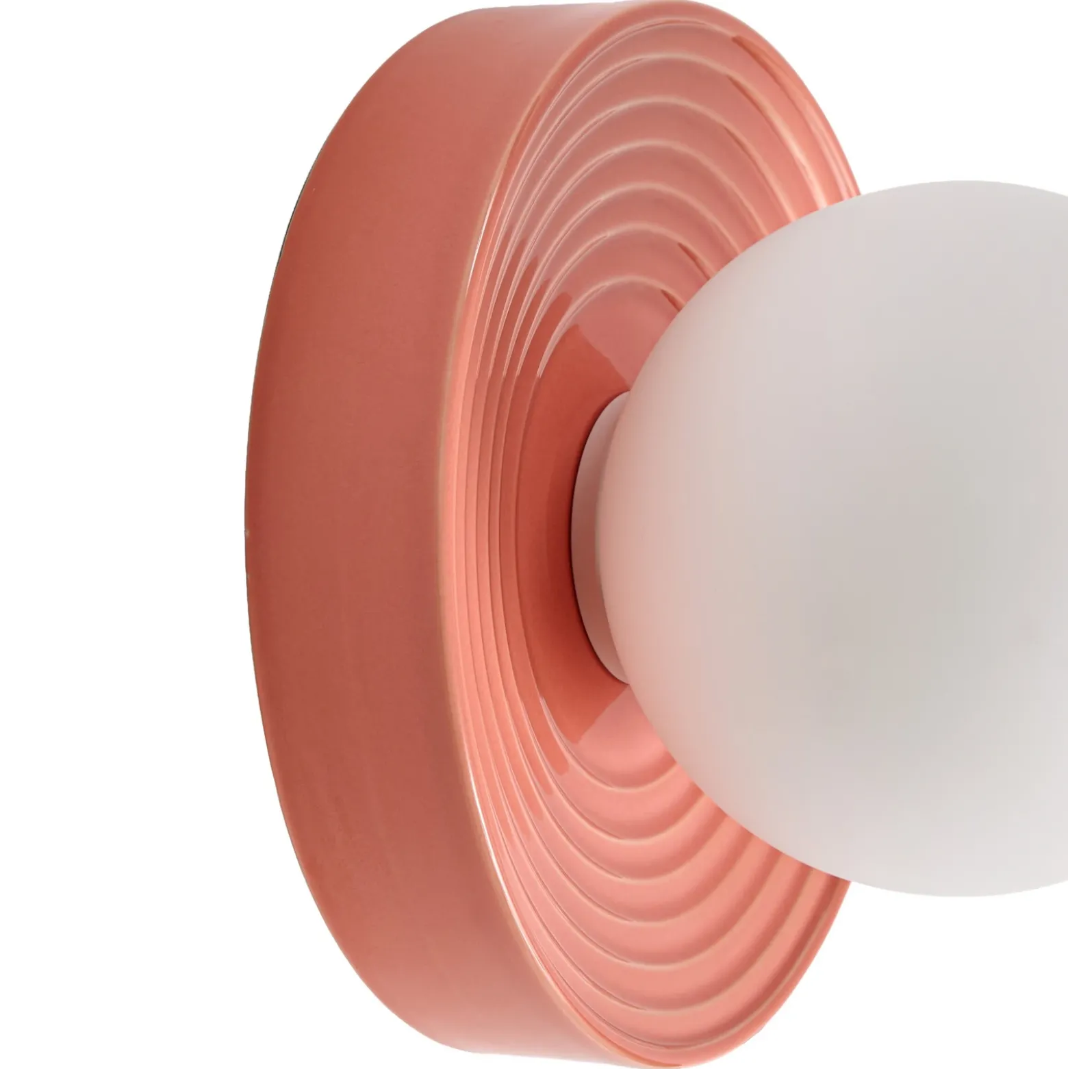 Aplique de pared Harriet de Lindby, naranja/blanco, cerámica, Ø 22 cm, G9