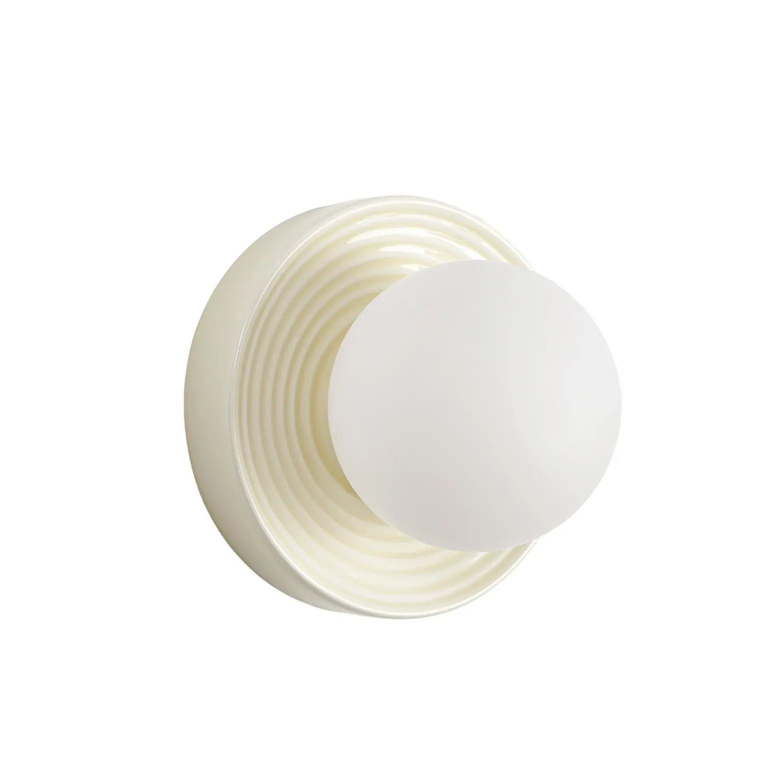 Aplique de pared Harriet de Lindby, beige/blanco, cerámica, Ø 22 cm, G9