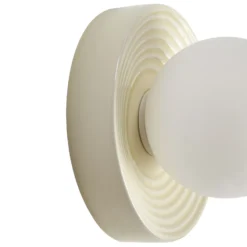 Aplique de pared Harriet de Lindby, beige/blanco, cerámica, Ø 22 cm, G9