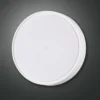 Aplique de pared Hatton, Ø 30 cm, sensor, 2 x E27, blanco, IP65