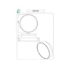 Aplique de pared Hatton, Ø 30 cm, sensor, 2 x E27, blanco, IP65