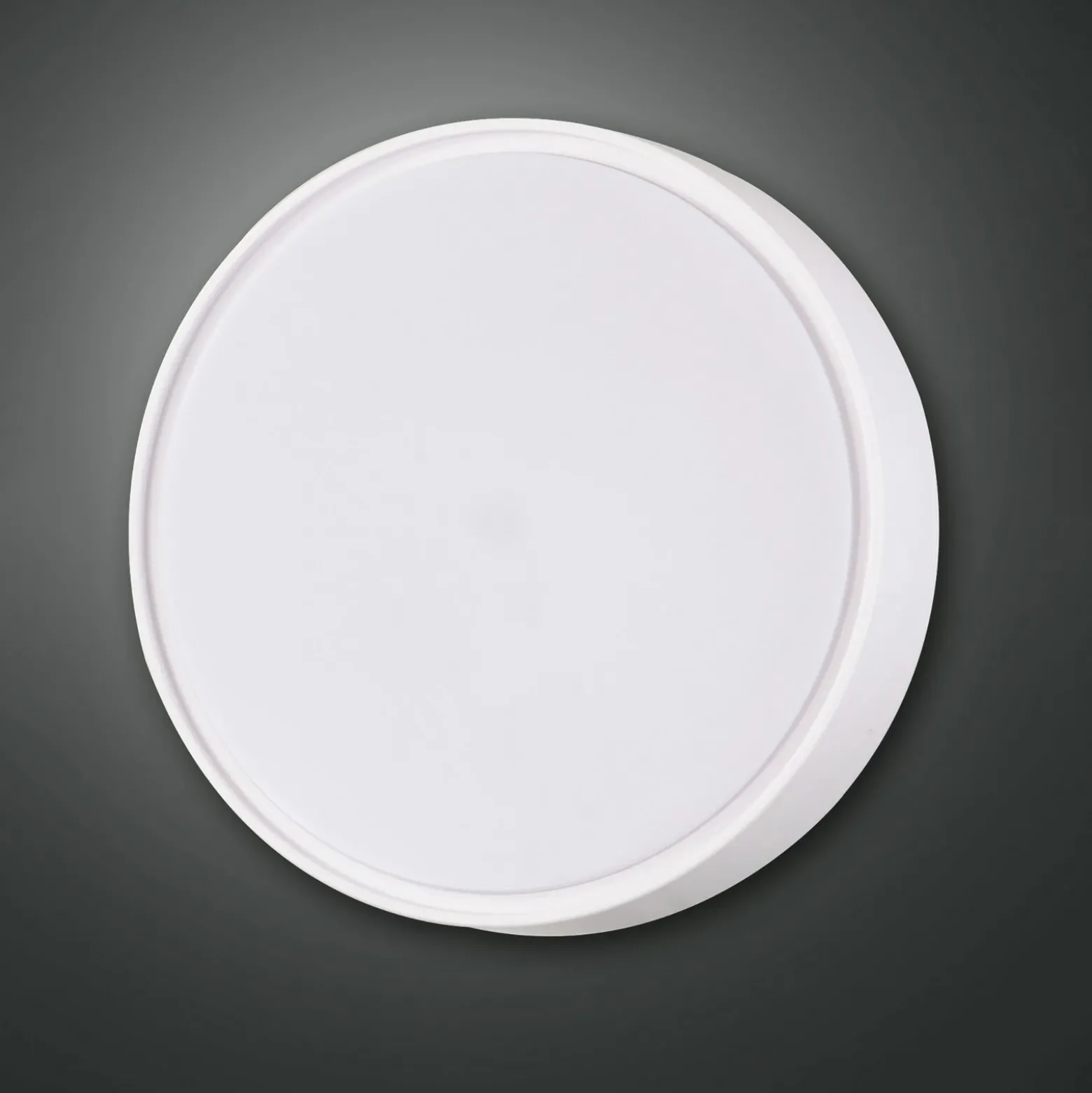 Aplique de pared Hatton, Ø 30 cm, sensor, 2 x E27, blanco, IP65