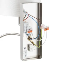 Aplique de pared Havanna con brazo de lectura LED blanco crema
