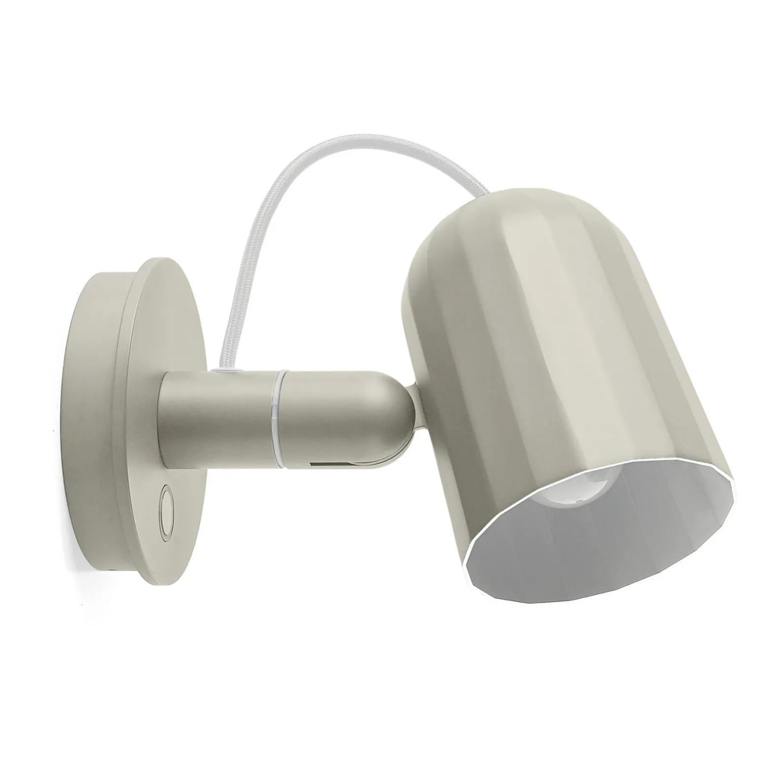 Aplique de pared HAY Noc Button, blanco, metal, E14