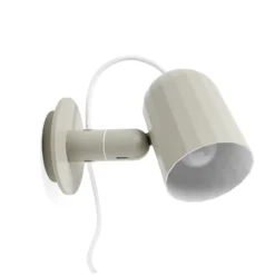 Aplique de pared HAY Noc Wall, blanca, metal, enchufe, E14