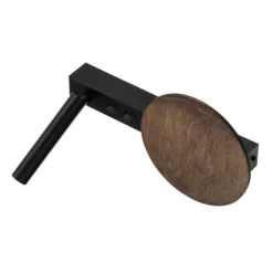Aplique de pared Hotel Mood, negro/marrón, metal, madera, G9