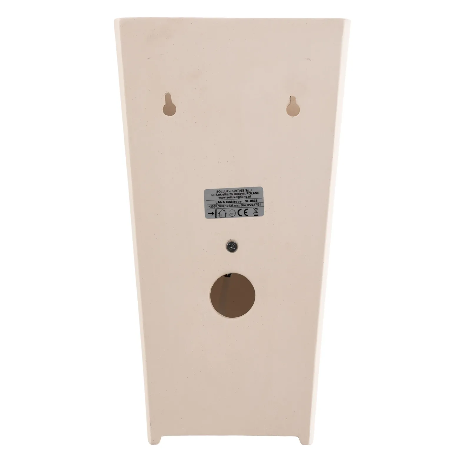 Aplique de pared «Ice up and down» de cerámica en color blanco