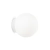 Aplique de pared Ideal Lux Mapa, Ø 20 cm, E27, blanco, cristal, esférico
