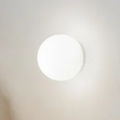 Aplique de pared Ideal Lux Mapa, Ø 30 cm, E27, blanco, cristal, esférico
