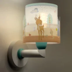 Aplique de pared infantil Dalber Loving Deer, motivo ciervo, enchufe