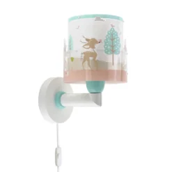 Aplique de pared infantil Dalber Loving Deer, motivo ciervo, enchufe