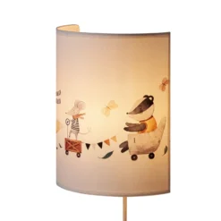 Aplique de pared infantil Kids Print, blanco/de colores, 24 cm, con enchufe, de