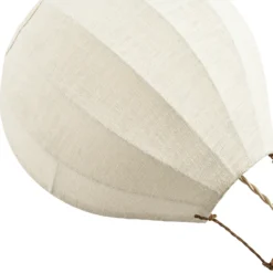 Aplique de pared infantil Lindby Aeris, beige, 44 cm, tejido, E27